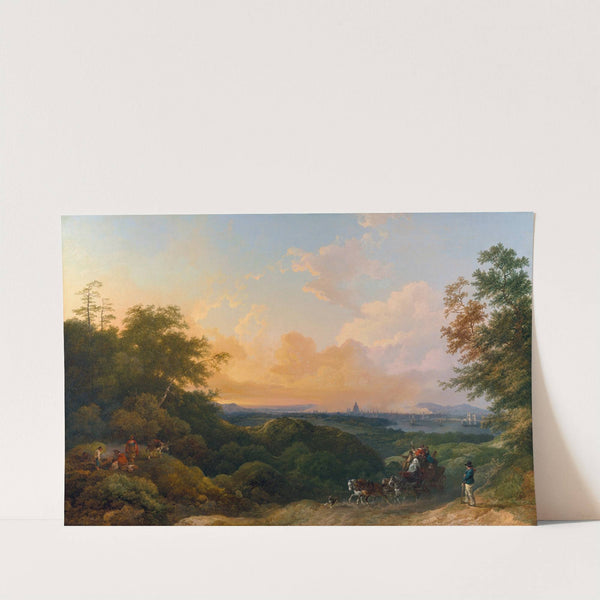 The Evening Coach, London in the Distance (1805) by Philip James de Loutherbourg