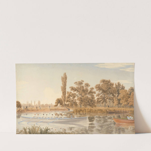 The Exeter College Eight on the Isis, Oxford (1824) by William Turner of Oxford