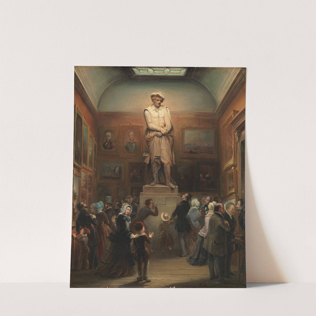 The exhibition of the plaster model of the statue of Rembrandt at the exhibition of works of art by living masters, at the Royal Academy of Art in Amsterdam in 1848. — size preview