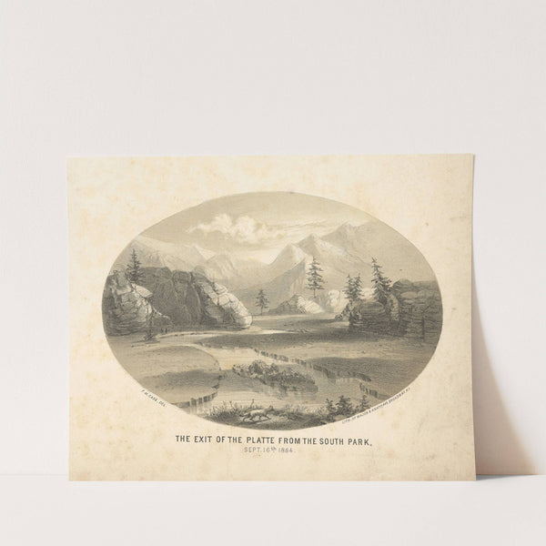 The exit of the Platte from the South Park. (1864) by Joseph F. Knapp