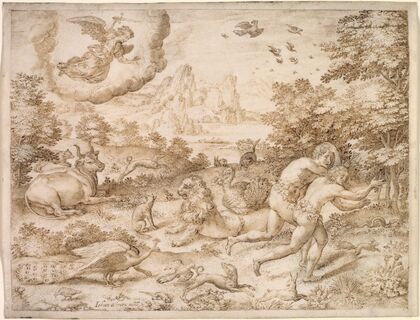 The Expulsion from Paradise (c. 1606) — size preview