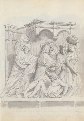 The Expulsion of the Money Changers, from Lorenzo Ghiberti’s Baptistery Doors, Florence