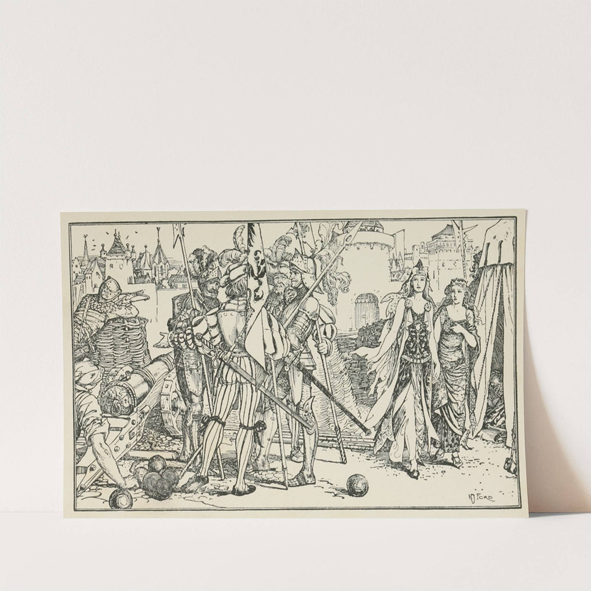The Fairy and Dotterine pass unseen through the Camp of the Enemy by Henry Justice Ford