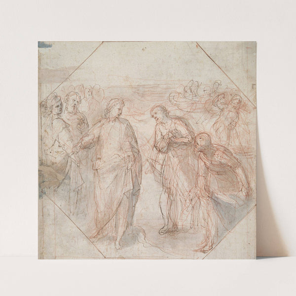 The Fall of Simon Magus (recto); The Calling of James and John (or of Peter and Andrew) (verso) by Giovanni Balducci