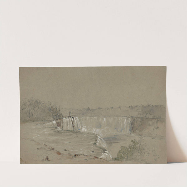 The falls of Niagara from the rock above the ferry, American side by George Wallis