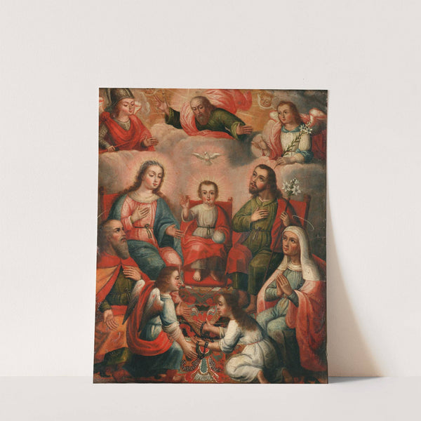 The family of Christ Child with the imprisoned soul of Divine Love (ca. 1700 - ca. 1730) by Cusco School