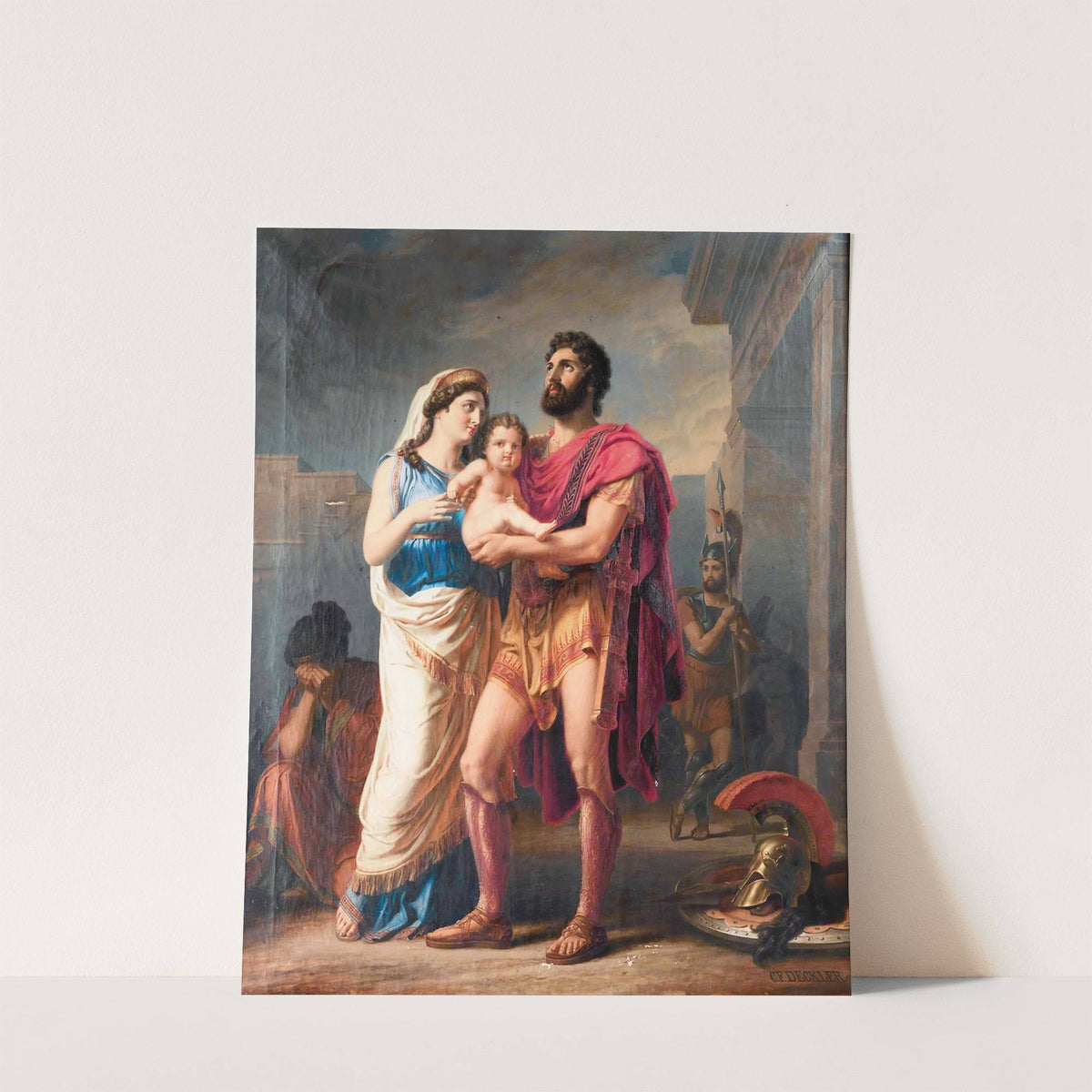 The farewell Of Hector To Andromaque And Astyanax by Carl Friedrich Deckler