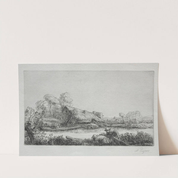 The Farm on the River (c. 1857–1911) by Alphonse Legros