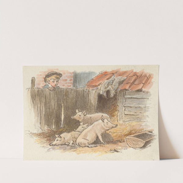 The Farmyard (tail piece) by Alfred W. Cooper