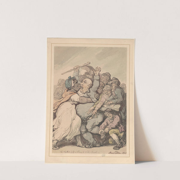 The fatted calf a prey to wild beasts by Thomas Rowlandson