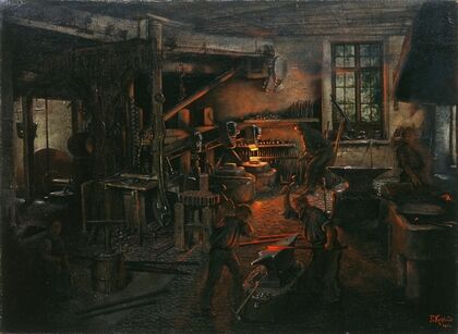 The Fauler Hammer Mill in Falkensteig (1904)