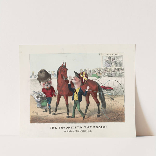 The favorite ‘In the pools’; A mutual understanding (1876) by Currier & Ives.
