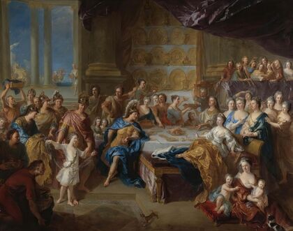 The Feast Of Dido And Aeneas; An Allegorical Portrait Of The Family Of The Duc And Duchesse Du Maine