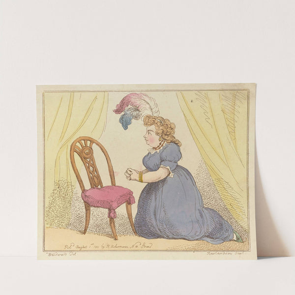 The female gambler’s prayer!!. (1801) by Thomas Rowlandson