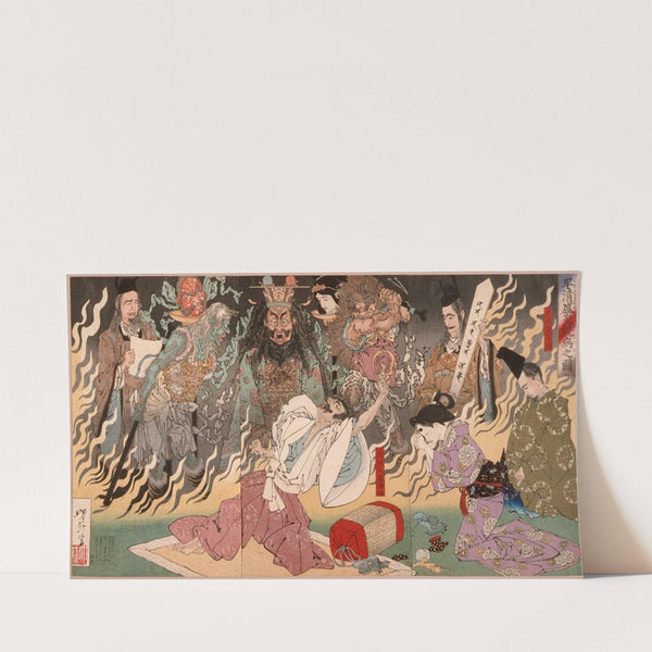 The Fever of Taira no Kiyomori (1883) by Tsukioka Yoshitoshi