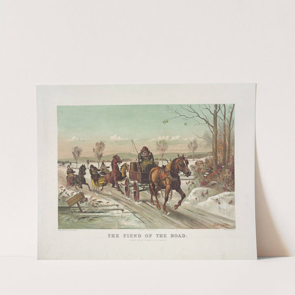 The fiend of the road (1881) by Currier & Ives.