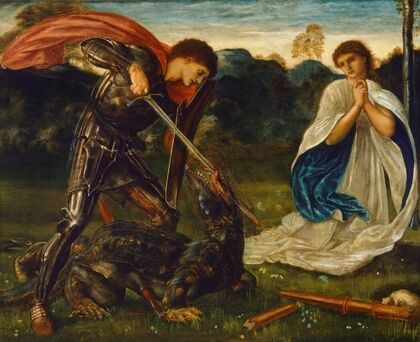 The fight; St George kills the dragon VI