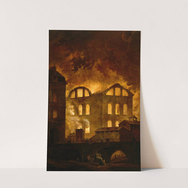 The Fire at the Opera House of the Palais-Royal by Hubert Robert