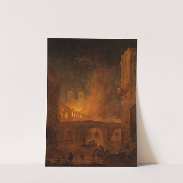 The Fire of Hôtel-Dieu in Paris (1772) by Hubert Robert