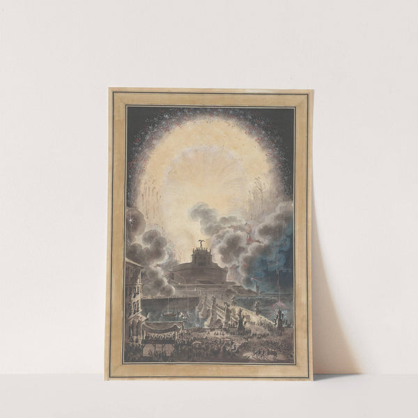 The Fireworks Above Castel Sant’Angelo by Louis Jean Desprez