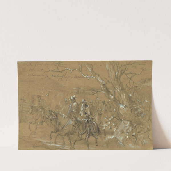 The first snow storm. Gen Pleasanton advancing from Orleans to Waterloo via Warrington, 6th Nov. by Arthur Lumley