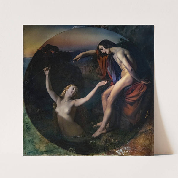 The fisherman and the nymph (1837) by Henri Lehmann