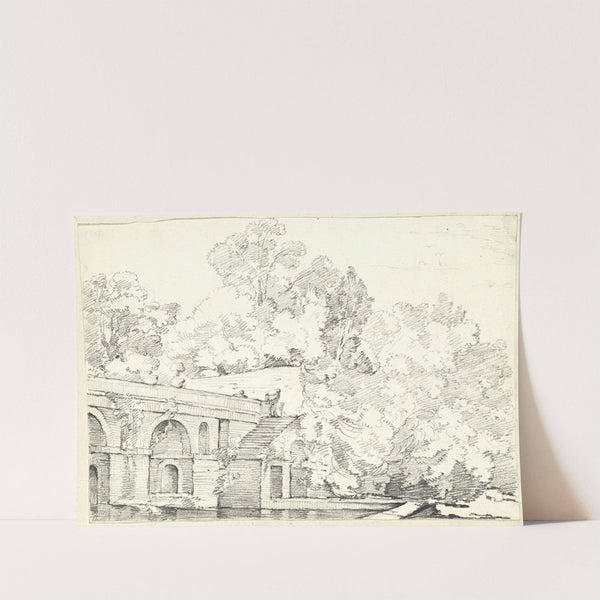 The Fishpond at Villa Madama by Joseph-Marie Vien