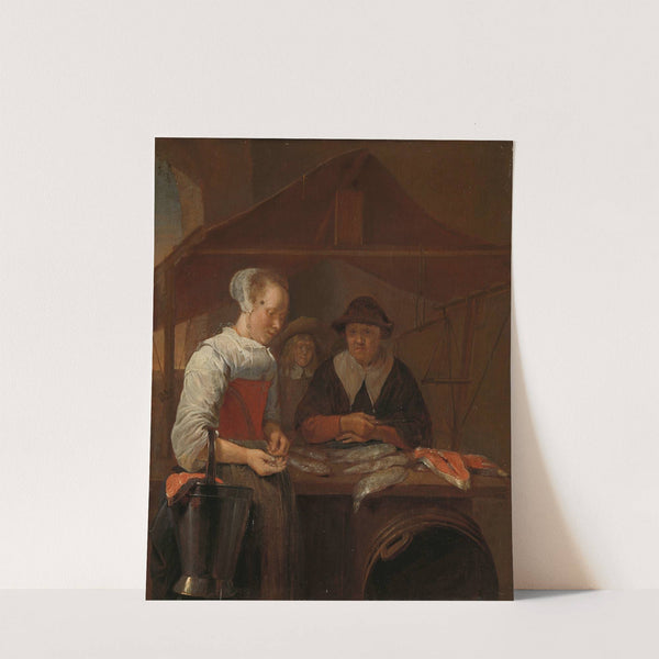 The fishwife by Quirijn Van Brekelenkam