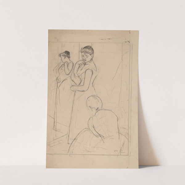 The Fitting (recto) (1890-1891) by Mary Cassatt