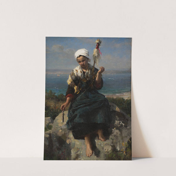 The Flax Spinner by Jules Breton