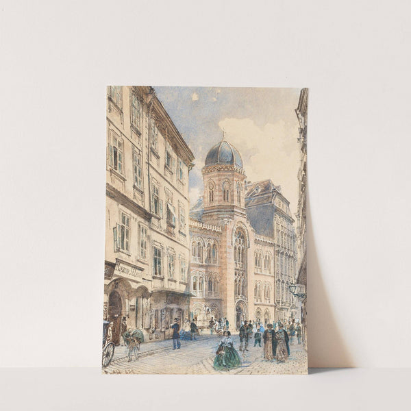 The Fleischmarkt in Vienna with the Greek-Orthodox Church of the Holy Trinity by Rudolf von Alt