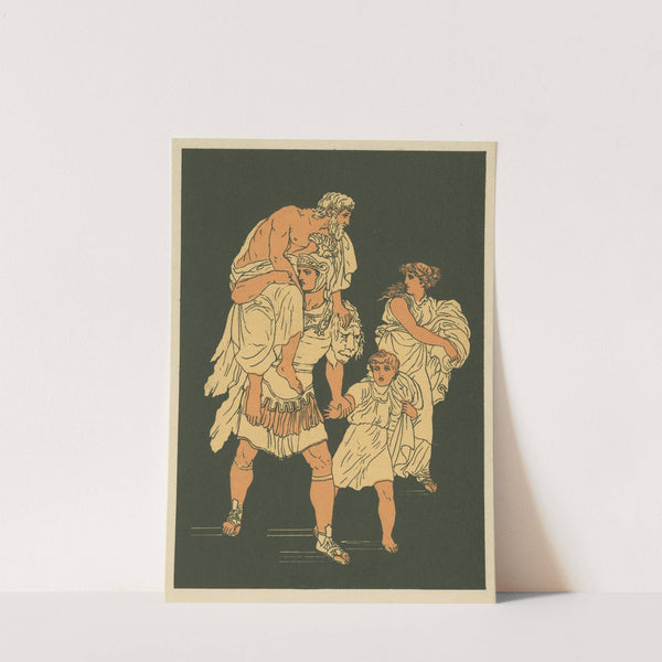 The flight from Troy (1878) by Bartolomeo Pinelli