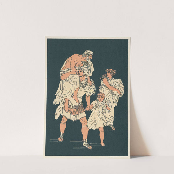 The flight from Troy (1878) by Bartolomeo Pinelli