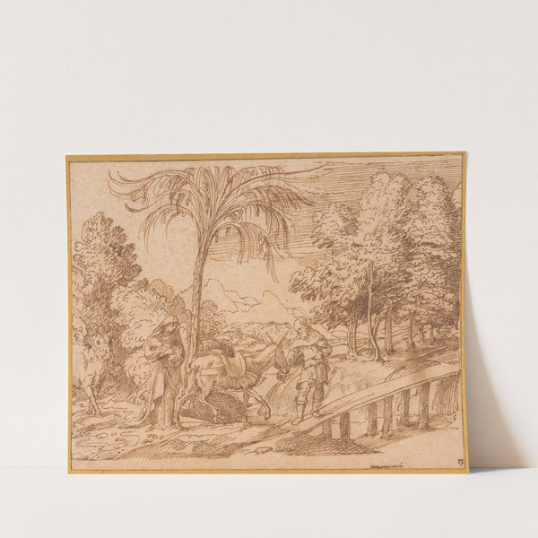 The Flight into Egypt by Domenico Campagnola