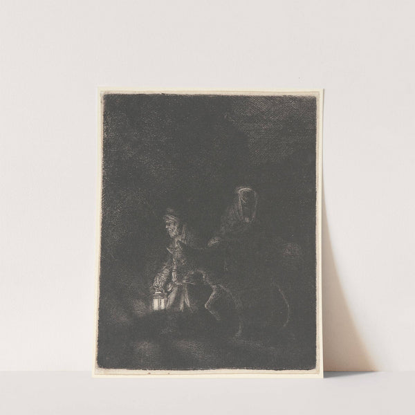 The Flight into Egypt; A Night Piece by Rembrandt van Rijn