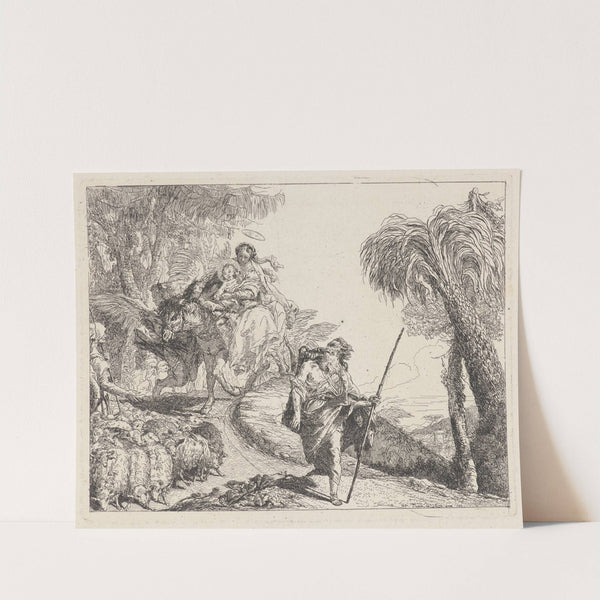 The Flight with Joseph in the Foreground (1752) by Giovanni Domenico Tiepolo