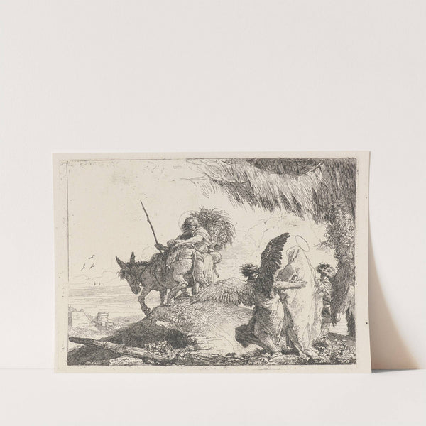 The Flight, with Madonna at Right Supported by Angels (1750–1753) by Giovanni Domenico Tiepolo