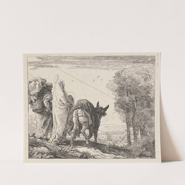 The Flight with the Holy Family at the Left (1750–1753) by Giovanni Domenico Tiepolo