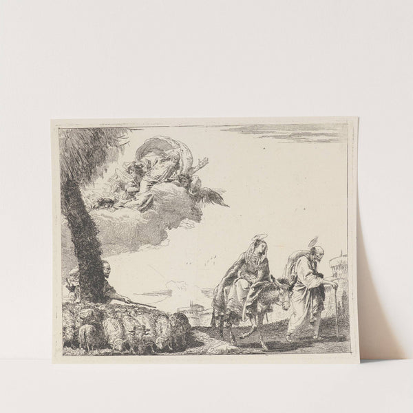 The Flight with the Holy Family at the Right (1750–1753) by Giovanni Domenico Tiepolo