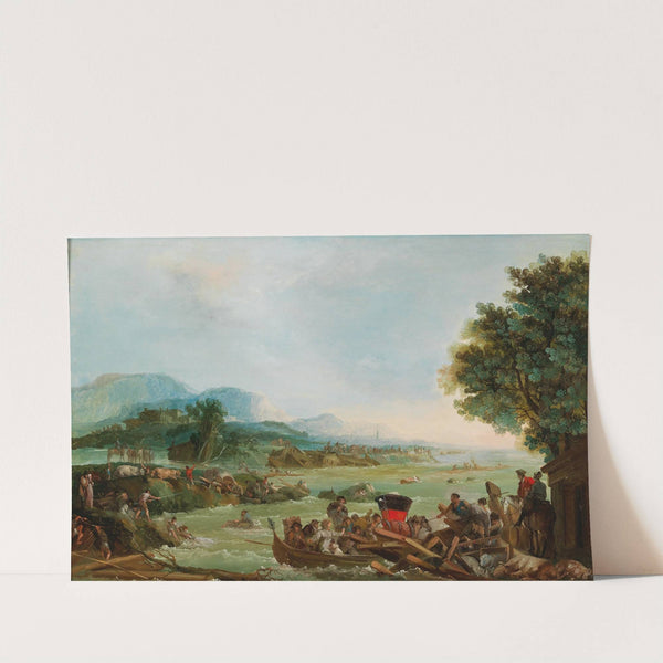 The flooding of the Tagliamento river by Giuseppe Bernardino Bison