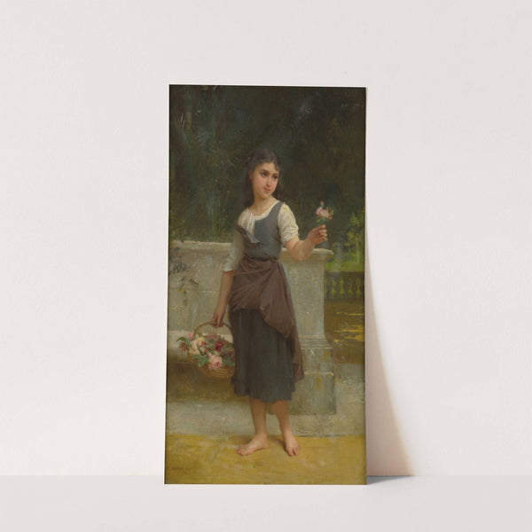 The Flower Girl (1889) by Émile Munier