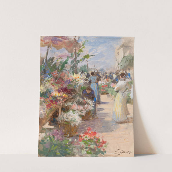 The Flower Market by Victor Gabriel Gilbert