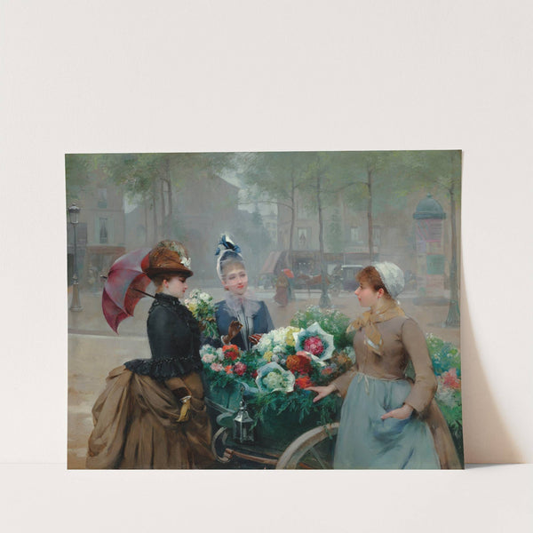 The Flower Market by Louis Marie De Schryver