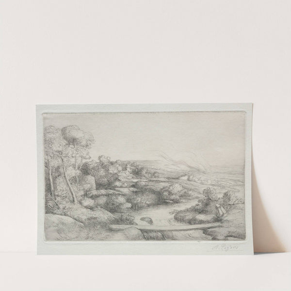 The Footbridge (La Passerelle) (c. 1857–1911) by Alphonse Legros