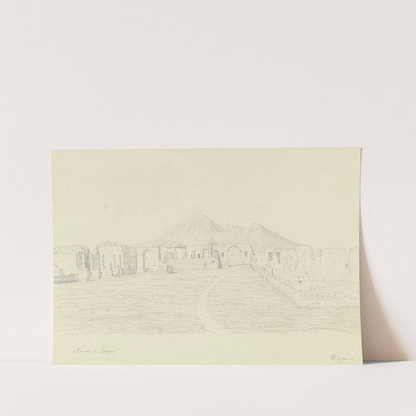 The forum in Pompeii by Friedrich Wilhelm Ludwig