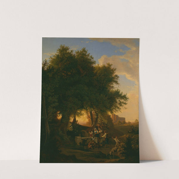 The Fountain at Grottaferrata by Adrian Ludwig Richter