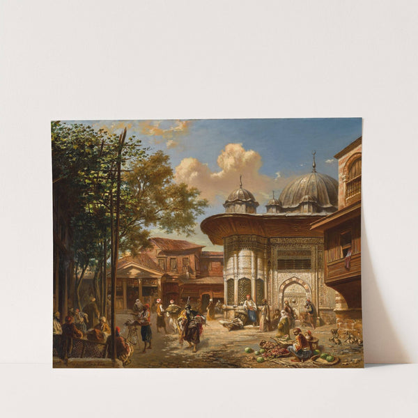 The Fountain of Ahmet III, Constantinople by Eugène Flandin