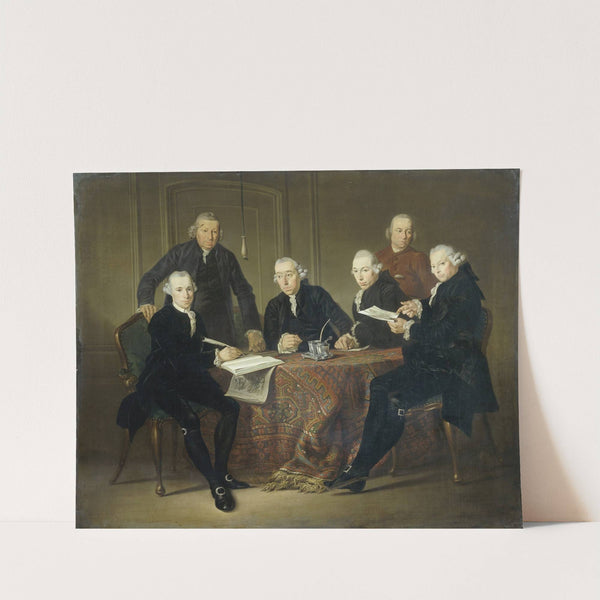 The Four Regents, the Secretary and the House Father of the Lepers' House of Amsterdam, 1773 by Jacobus Luberti Augustini