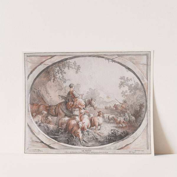 The Four Times of Day; Le Matin (1776) by Gilles Demarteau the Elder