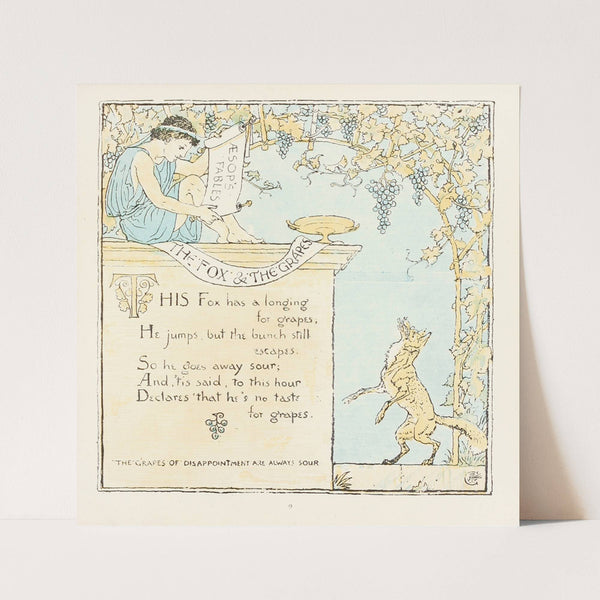 The Fox and the Grapes (1908) by Walter Crane